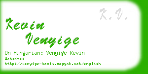 kevin venyige business card